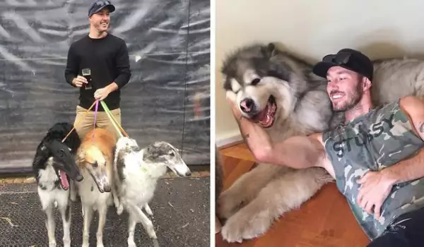 Райън и кучетата, на които помага