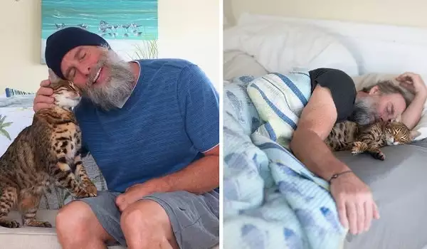 Удивителната връзка между котешки татко и неговия 14-годишен опашат син